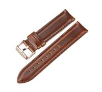 Cong Yi Retro Handmade Genuine Leather Watch Band 18mm 20mm 22mm Quick Release Straps Watchbands Belt With Solid Buckle(Brown(rose gold),22mm)