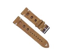 Cong Yi Solid Color Watchband Genuine Leather Hand-Stitching Vintage Strap Compatible With Rolex Watch Watchbands Strap 18mm 20mm 22mm 24mm For Men(Yellow,24mm)