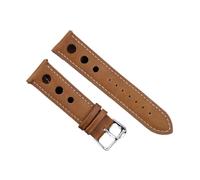 Cong Yi Solid Color Watchband Genuine Leather Hand-Stitching Vintage Strap Compatible With Rolex Watch Watchbands Strap 18mm 20mm 22mm 24mm For Men(Brown,24mm)