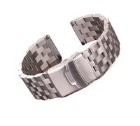 Cong Yi Solid Stainless Steel Watch Strap Bracelet 18mm 20mm 22mm 24mm Women Men Silver Brushed Metal Watchband Accessories(18mm)