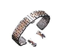 Cong Yi Stainless Steel Wacth Strap Compatible With Tissot Compatible With Citizen Compatible With Strap Watch Band 12/13/14/16/17/18/19/20/21/22/23/24 Mm WristBand(Silver Rose Gold,19mm)