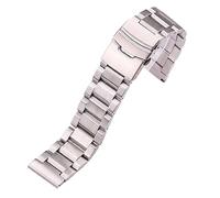 Cong Yi Stainless Steel Watch Band Bracelet 18mm 20mm 22mm 24mm Women Men Strap Black Silver Brushed Watchbands(Silver,24mm)
