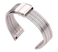Cong Yi Stainless Steel Watch Bracelet Band 20mm 22mm Thin Breathable Women Men Strap Quick Release Spring Bar Watchband(Silver,20mm)