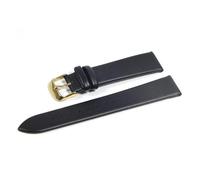 Cong Yi Ultra Thin Genuine Leather Watch Strap Band 12mm 14mm 16mm 18mm 20mm 22mm Watchband Soft Belt Cowhide Straps(Black gold,20mm)