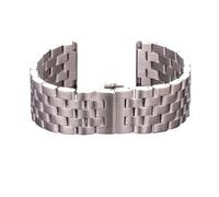 Cong Yi Watchband Bracelet Solid Stainless Steel 20mm 22mm 24mm 26mm Watch Band Women Men Silver Brushed Metal Strap Deployment Clasp(20mm)