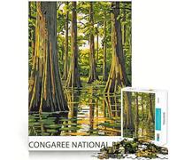Congaree National Park 1000 Piece Jigsaw Puzzle for Teenagers Focus Skill, Indoor Play, Fun Challenge, Home Art (38x52cm)