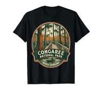 Congaree National Park South Carolina Vintage Cypress Emblem T-Shirt