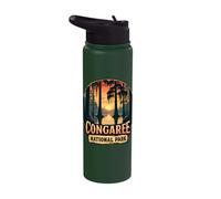 Congaree National Park Sunset Water Reflection Stainless Steel Insulated Water Bottle