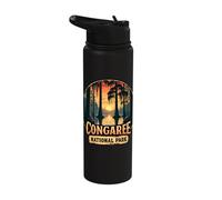 Congaree National Park Sunset Water Reflection Stainless Steel Insulated Water Bottle