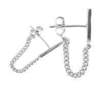 CONGARTENO 1 Pair Chain Earrings for Women Elegant Sterling Silver Studs Lightweight Comfortable for Valentines Day Various Occasions Stylish Jewelry for Every Outfit
