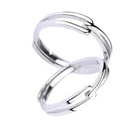 CONGARTENO 1 Pair Couple Rings Premium Romantic Finger Rings for Couples Valentine's Design High Polished Finish Comfortable and Durable Wear for Long Distance Relationships