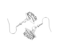 CONGARTENO 1 Pair Graduation Season Ear Dangles Delicate Fashion Accessory Elegant Teardrop Earrings for Parties Travel Daily Wear Durable Eye Catching Design Graduation
