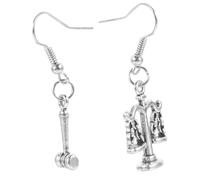 CONGARTENO 1 Pair Justice Themed Dangle Earrings Balance Scale Gavel Design Chic Jewelry for Lawyers Lightweight and Comfortable Fashion Accessories for Friends