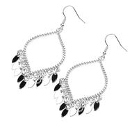 CONGARTENO 1 Pair Large Teardrop Tassel Earrings for Women Chic Chandelier Dangle Earrings for Weddings Birthdays and Festivals Hypoallergenic and Skin Friendly Design Stylish Jewelry for Any