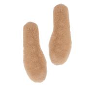 CONGARTENO 1 Pair Winter Warm Insoles Thickened Soft Sole Comfortable Sweat Absorbing Deodorant Cold Proof Plush Insole for Men and Women Light Brown