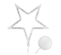 CONGARTENO 10 LED Beads Window Star Light Five-Pointed Star Style with Suction Cup Acrylic Copper Wire Non-Waterproof Low Power Consumption for New Year Eve Festival Happy Atmosphere Xmas