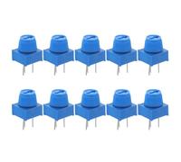 CONGARTENO 10 Pcs Through Trimmer Potentiometer Pin Adjustable Resistors with Knob Breadboard Compatible Electronic Components
