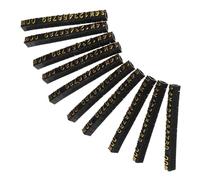 CONGARTENO 10 Sets Plastic Price Display Blocks with Black Base and Gold Numbers Retail Counter Price Tags for Jewelry Clothes Crafts Lightweight Material Pricing Labels for Stores