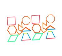 CONGARTENO 100pcs Geometry Teaching Construction Sticks with Lengths for Creative Math Manipulatives for Learning Triangle Side Relationships Shapes Angles Plastic Educational Tools for