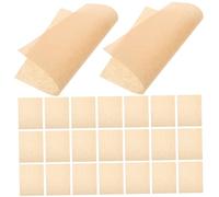 CONGARTENO 100pcs Natural Parchment Paper Baking Nonstick Greaseproof Oil Absorbing Wax Paper for Baking Grilling Cooking with Rustic Wood Color for Food Presentation