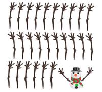 CONGARTENO 100pcs Plastic Snowman Hands Branches DIY Christmas Decoration Accessories Lifelike Antler Twigs for Vase Crafts Lightweight Handmade Ornaments for Holiday Party Decor