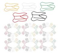 CONGARTENO 100pcs Tooth Shaped Paper Clips Fun Paper Organizing Clips for Office School Home Documents Notes Reusable Paperclips in Green Black White Red