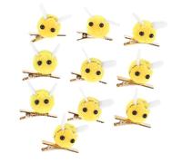 CONGARTENO 10pcs Bee Hair Snap Clips Hollow Out Hairpins for Women Colorful Mini Hair Accessories for Daily Wear Birthday Party Spring Celebrations