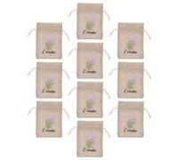 CONGARTENO 10pcs Cotton Drawstring Bags, Mini Fragrance Sachet Pouches, 10x14cm, Drawstring Closure, Reusable DIY Filling Bags, for Clothes, Wardrobes and Wedding Party Favors