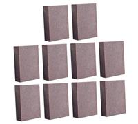 CONGARTENO 10Pcs Extra Thick Emery Pot Cleaning Sponges Rust Removal Wear-Resistant Kitchen Scrubbers for Powerful Oil and Stain Removal Brown