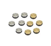 CONGARTENO 10pcs Flute Sound Hole Plugs Metal Wind Instrument Accessories with Silicone Sealing for Beginners Key Plugs in Gold and Silver Easy to Install