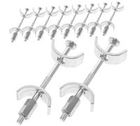 CONGARTENO 10pcs Galvanized Steel Countertop Joint Connectors Half-moon Drawbolt Fasteners for Kitchen Worktop Stability and Secure Butcher Block Connection