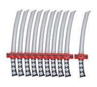 CONGARTENO 10pcs Inflatable Pirate Swords PVC Party Props for Cosplay Easy to Inflate and Deflate Safe Pretend Play Accessories for Pirate Theme Birthday and