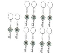 CONGARTENO 10pcs Keychain Pendant Saint Benedict Medal Keyring Metal Car Key Holder Keyring Unique Bag Charm