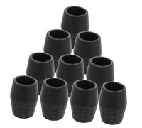 CONGARTENO 10pcs Mic Stand Foot Pads Rubber Leg Caps Anti-slip Stable Base Protector for Microphone and Guitar Instrument Accessories Black