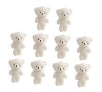 CONGARTENO 10Pcs Mini Plush Bear Soft Adorable Small Stuffed Animal DIY Keychain Ornaments for Bag Charms Craft Accessories Portable