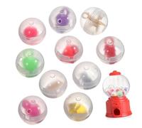 CONGARTENO 10pcs Plastic Fillable Balls for Mini Vending Machine Candy Surprise Prize Containers for Party Favors and Gumball Dispensers