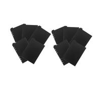 CONGARTENO 10Pcs PP Material Notebook Divider Tabs Detachable Binder Index Separators for Organizing Documents and Notepads Writable Black Page Dividers for Office and Study Use