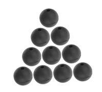 CONGARTENO 10pcs Rubber Head Tongue Drum Mallet Heads for Percussion Instruments, Black Sturdy Mallets for Children's Orff Instruments, Wooden Handle Drumsticks Suitable for Beginners