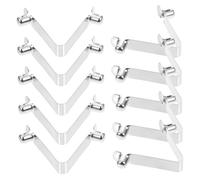 CONGARTENO 10Pcs Shaped Spring Buckle Clips for Kayak Paddle and Tent Poles Compression Snap Lock Hollow Tube Push Button Design Practical and Smooth Surface for Camping and Outdoor Use