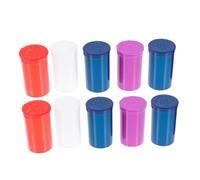 CONGARTENO 10pcs Small Medicine Bottles with Leakproof Lids Transparent Mini Pill Containers for Vitamins and Supplements Plastic Travel Pill Storage Tubes for Outdoor Use Random Color