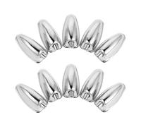 CONGARTENO 10pcs Snare Drum Lugs Parts Single End Triangle Drum Ear Metal Hardware Accessories Fit Chrome Plated Percussion Replacement for Jazz Rock Stage Performance