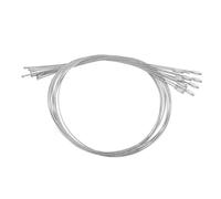 CONGARTENO 10Pcs Stainless Steel Cable Loop Rings Keyring Keepers Accessory for Luggage Tags Heavy Duty Braided Wire Key Chain Flexible Key Ring Tags