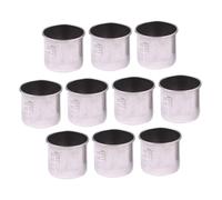CONGARTENO 10Pcs Stainless Steel Measuring Cups with Graduations Multi-Purpose Laboratory Sample Containers for Accurate Liquid Measurement in Scientific Industrial and Home Use