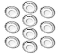 CONGARTENO 10pcs Stainless Steel Smoke Pellet Plates for Studio Effects Reusable Smoke Tablet Carrying Trays with Easy Ash Collection Stackable Setup Accessories for Photo Shoot and Film