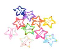 CONGARTENO 10pcs Star Hair Clips for Girls Kawaii Hair Accessories Non-damaging Metal Toddler Barrettes Mixed Colors (star Dots) for Baby and Boys and Girls