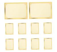 CONGARTENO 10pcs Thick Blank Certificate Paper with Elegant Gold Border for Printing Awards Diplomas and Recognition Premium Heavyweight Suitable for Laser and Inkjet Printers