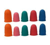 CONGARTENO 10pcs Thick Rubber Finger Tips Finger Pads Grip Reusable for Writing Reading Typing