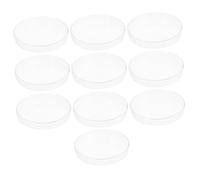 CONGARTENO 10Pcs Transparent Culture Dish with Lid Round Chemistry Plates for Laboratory Experiments Biological Research and School Teaching