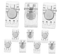 CONGARTENO 10pcs Transparent Magnetic Work Badge Clips with Spring for Id Cards and Name Tags Portable Self Adhesive Badge Holders Lightweight Clips for Office Trade Shows Nurses Factory