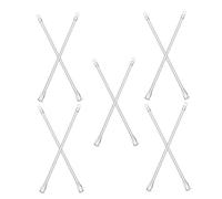 CONGARTENO 10pcs Transparent Vertical Blind Turning Rods PP Plastic Window Curtain Wand Replacement with Hook Fit Clear Plastic Pull Stick for Cordless Roller Shades